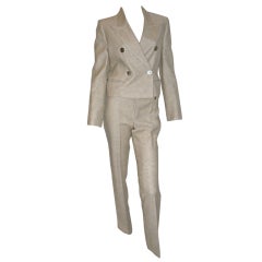 Valentino Chic  Natural Raw silk /Linen Pant suit