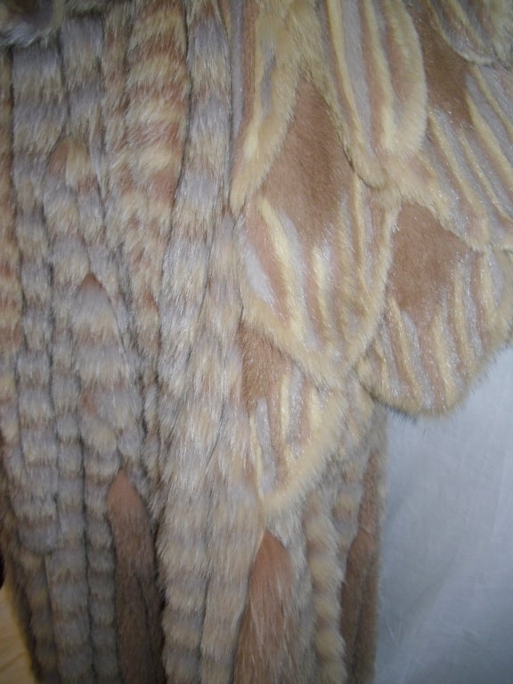 Grunstein Couture For Revillon  Mink Fox  Hooded Cape coat 4