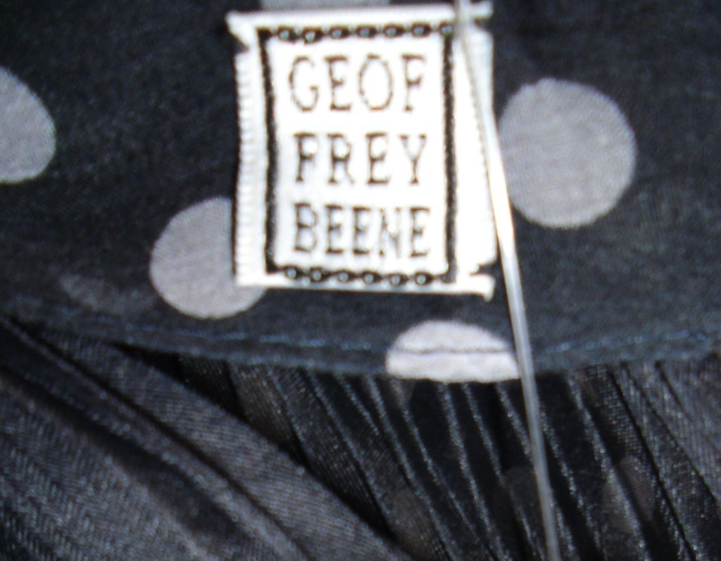 Geoffrey Beene Vintage micro pleated polka dot long skirt 2
