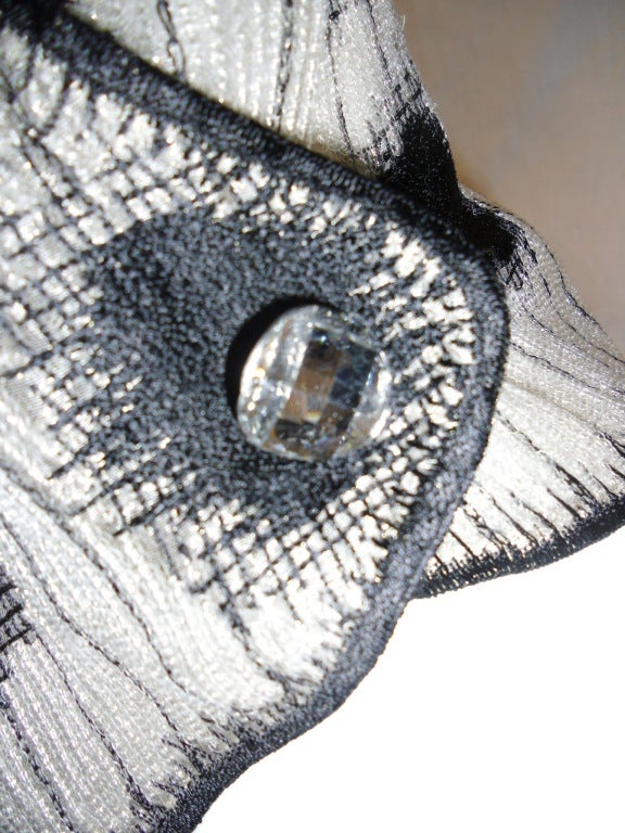 Geoffrey Beene Vintage silver embroidered & beaded vest 3