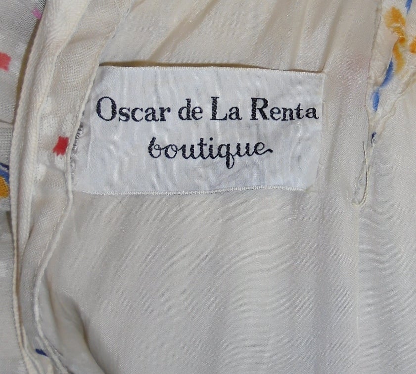 Oscar De la Renta   Peasant dress Circa 1970 4