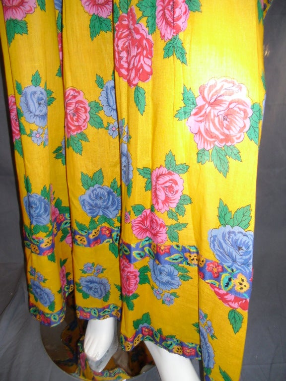 Joan Leslie For Kasper Floral  Sun dress with scarf For Sale 2