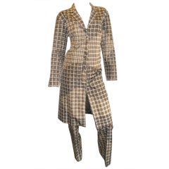 Prada Summer  silk Coat and pants ansamble