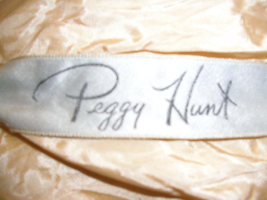 Vintage 1950s Peggy Hunt  Illusion Neckline Lace Dress 3