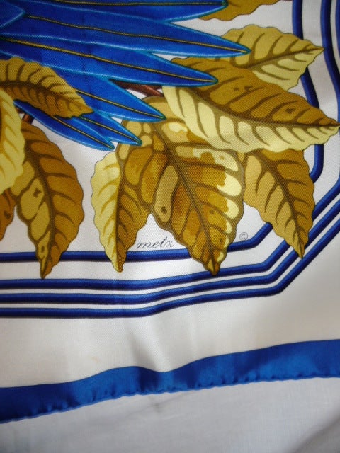 Authentic Hermes Carre Les Perroquets Silk Scarf 2