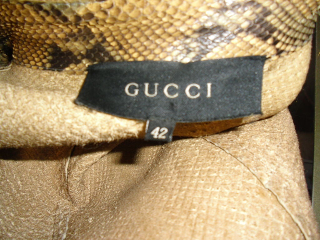 Gucci Real Python Snake skin Trench Coat  Sz 42 3