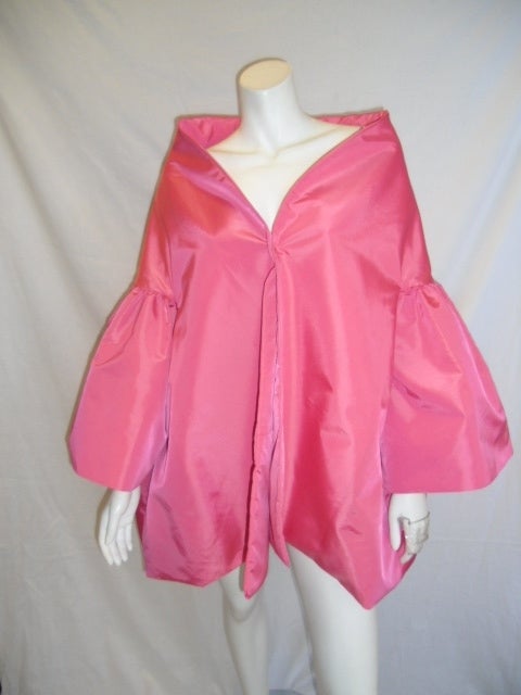 Women's Spectacular Hot Pink Vintage Victor Costa Opera Coat