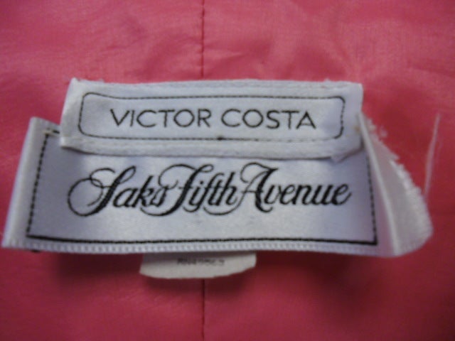 Spectacular Hot Pink Vintage Victor Costa Opera Coat 1