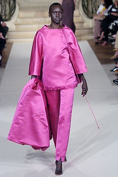 Chado Ralph Rucci Haute Couture Paris Coll.2004 Pink Silk tunic In Excellent Condition For Sale In New York, NY
