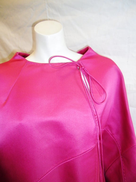 Chado Ralph Rucci Haute Couture Paris Coll.2004 Pink Silk tunic For Sale 1