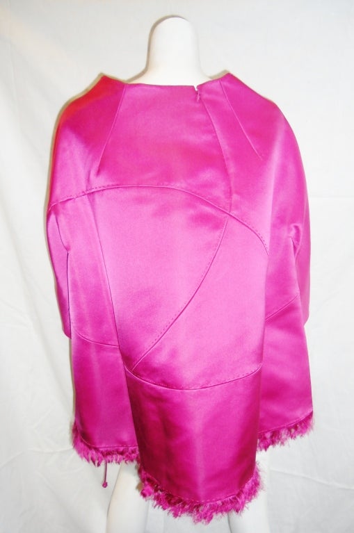Chado Ralph Rucci Haute Couture Paris Coll.2004 Pink Silk tunic For Sale 3