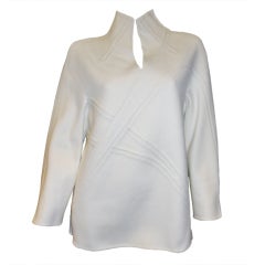 CHADO RALPH RUCCI Couture Double cashmere white Tunic