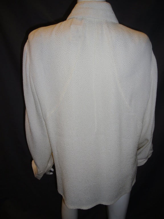 CHADO RALPH RUCCI  Hammered Silk Blouse with huge Scarf 7