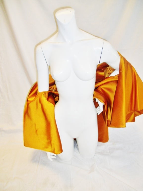 CHADO RALPH RUCCI  Gold silk cape jacket 2006 5