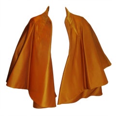 CHADO RALPH RUCCI  Gold silk cape jacket 2006