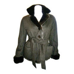 Giorgio Armani Cashmere Fur lined Short coat Jacket