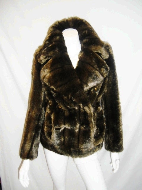 Gucci Faux Fur Bomber Jacket coat
