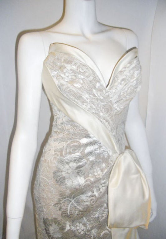 1980's Starlet Bob Mackie  Lace Corset Dress Gown 30% off SALE 1