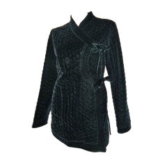 Giorgio Armani Velvet quilted smoking jacket