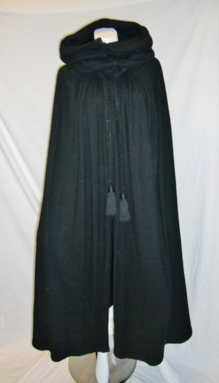 1970's Valentino  cowl neck cashmere knit cape