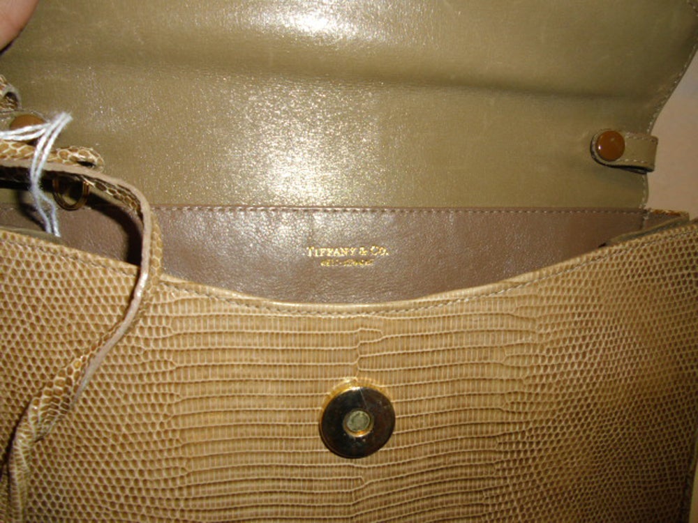 Women's Tiffany Lizard Shoulder bag circa 1970's
