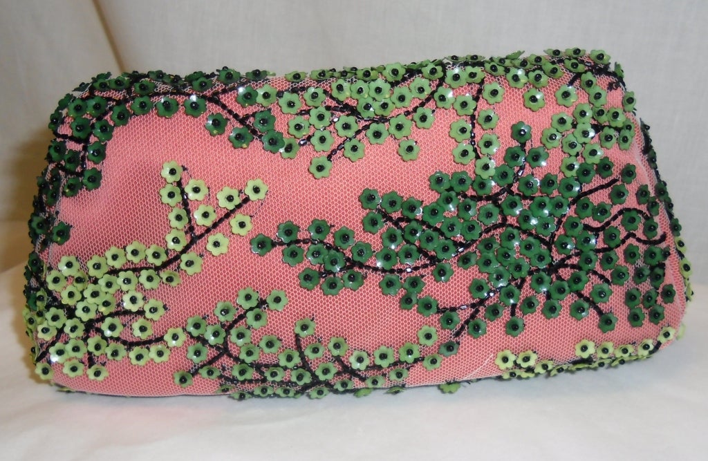 Fendi Borderline Beaded Clutch Evening Bag