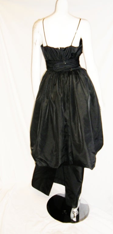 Beautiful  Late 1970's  Lee Jordan Bubble peplum Gown In Excellent Condition In New York, NY