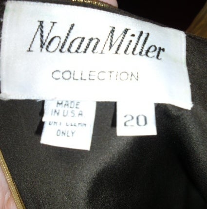 Women's Nolan Miller Gold lame  Gown and Coat with mink trim size 20