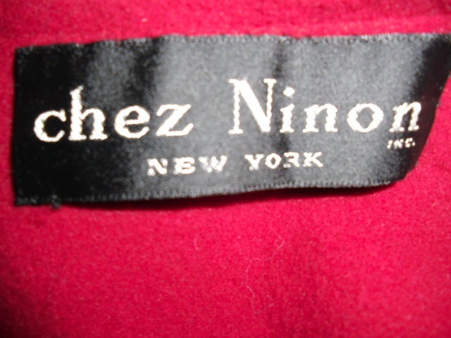 Chez Ninon Vintage  wool coat with matching scarf circa 1970's 2