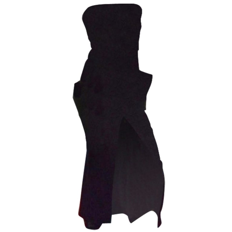 dior black velvet gown