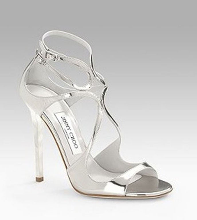 Jimmy Choo Lance Mirrored Sandals New