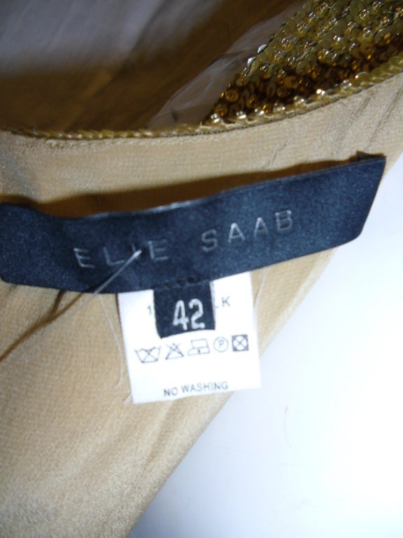 Elie Saab Gold Sequin 