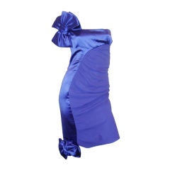 Valentino Purple-One Shoulder Silk Dress Sz 10