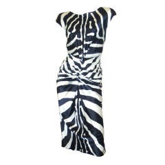 Christian Dior Famous Zebra Print  Dress