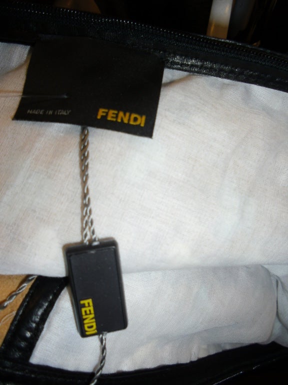 New Fendi Lamb Leather  Trapeze dress For Sale 3