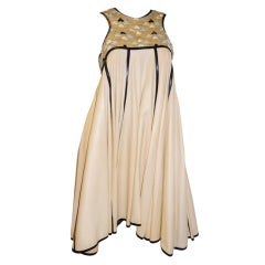 New Fendi Lamb Leather  Trapeze dress