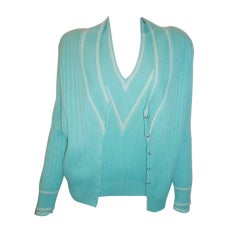 Cashmere Chanel Sweater Set Size 46