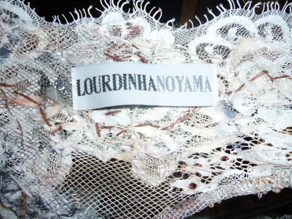 Lourdinha Noyama  Couture  Stunning  Brazilian lace Beaded  Gown 2
