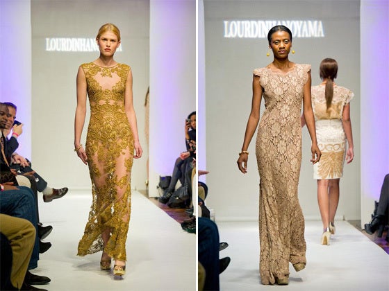 Lourdinha Noyama  Couture  Stunning  Brazilian lace Beaded  Gown 3