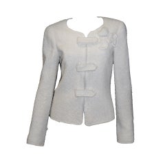 Chanel No5 White cotton/ wool buckle  Jacket / Blazer 36