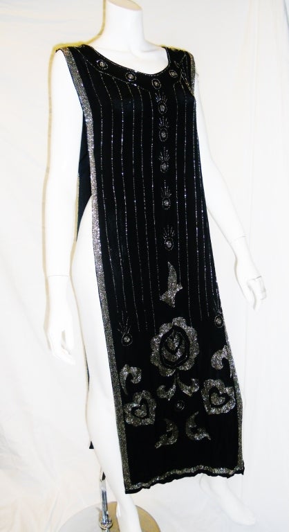 Women's Original Vintage  Flapper Beaded tunic dress 1920s For Sale