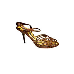 Roberto Cavalli All Crystals Embelished Shoes Sandals