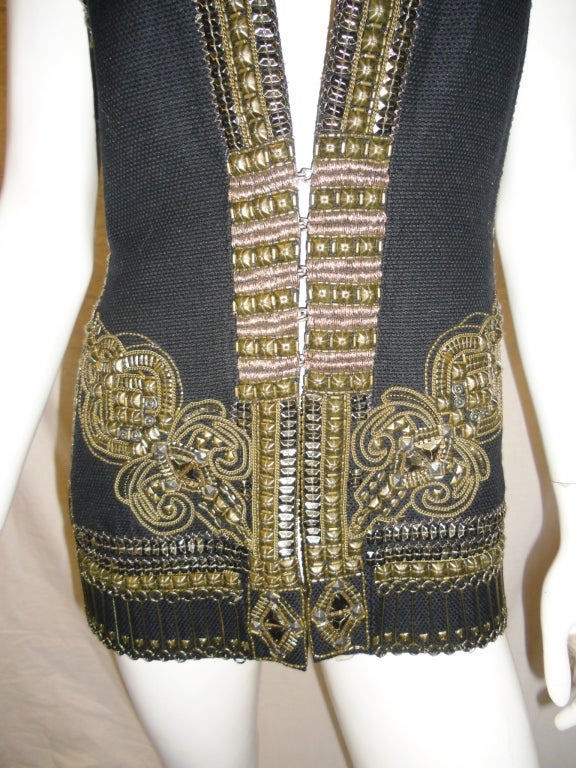 Dries Van Noten  Metal Embellished  Vest Jacket In New Condition In New York, NY