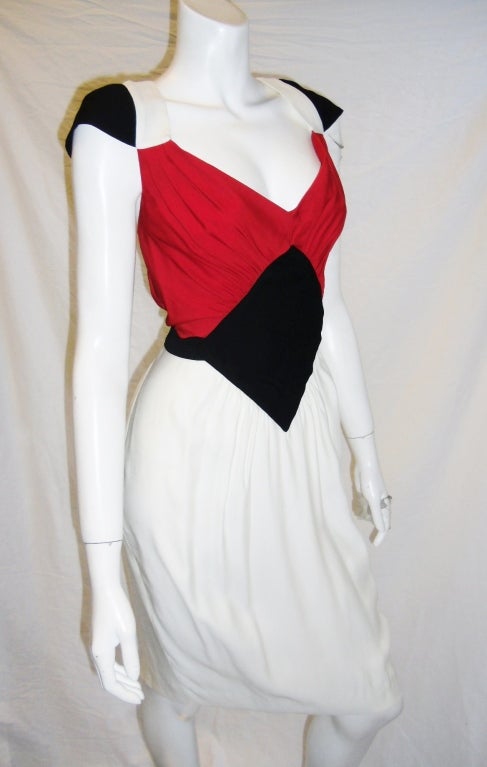 Jean-paul Gaultier Vintage  Tri- Colored Femme Dress For Sale 1