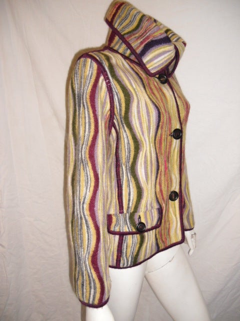 Missoni Wave Knit Multicolored Jacket/blazer 3