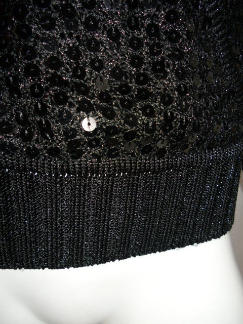 Gorgeous Missoni black  sequent crochet Cris -cross top NEW For Sale 3