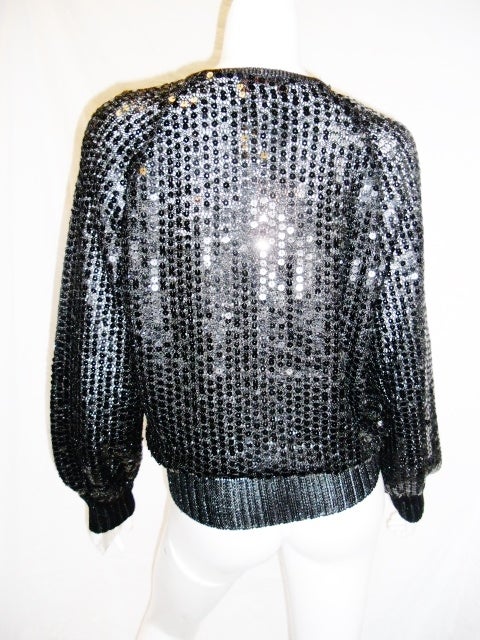 Gorgeous Missoni black  sequent crochet Cris -cross top NEW For Sale 4