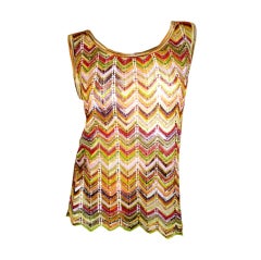 Missoni Croshet Zig-zag Tank Top