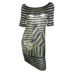 Vintage Missoni green and pink abstract tunic dress