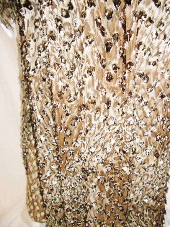 Oscar De la Renta Leopard  Jumpsuit Gown  1970 One of a Kind For Sale 4